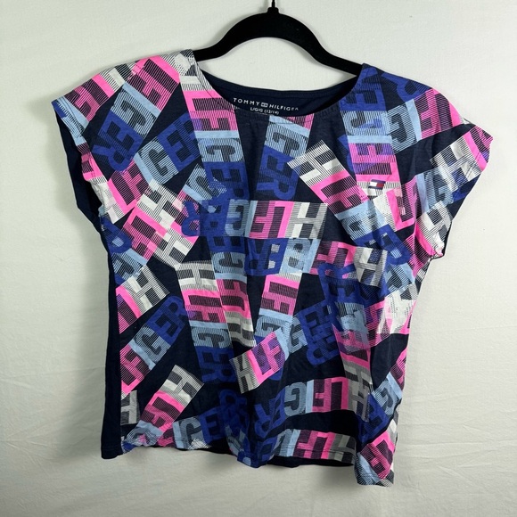Tommy Hilfiger Colorful T-Shirt Gurls Size L - Picture 1 of 4